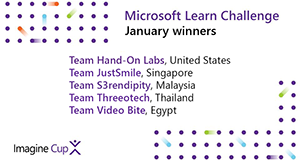 Microsoft Learn Challenge January winners!